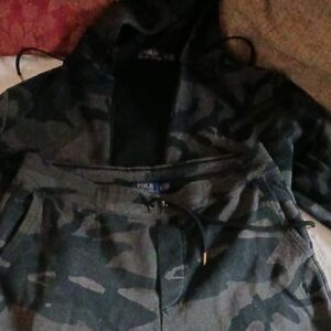 Ralph Lauren Blue and Gold Polo Label